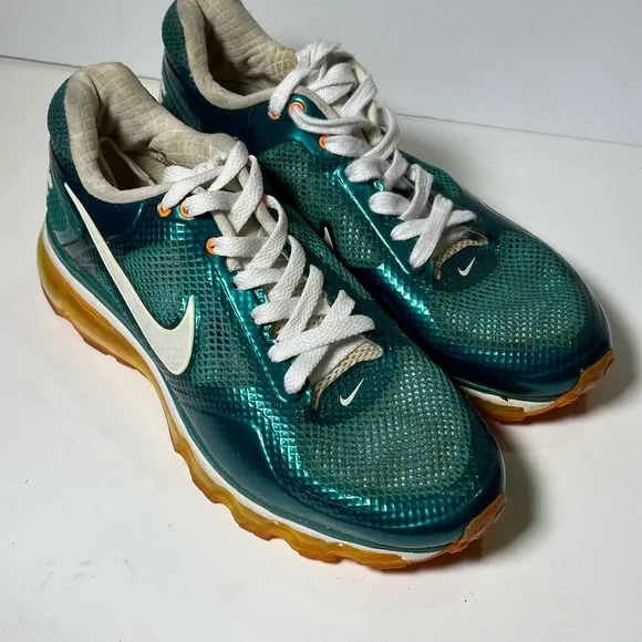 Nike Air Max Mens Miami Dolphins Aqua Orange Vintage Size 7.5 - Picture 3 of 16